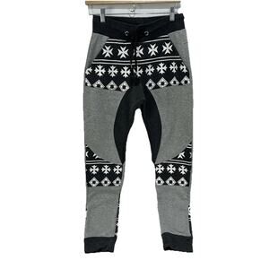 trail national Sweat Pants Rare Style Grey Fleece Holidays Pattern